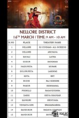 Baahubali 2 Movie Trailer Screening on 16th March Theatres List